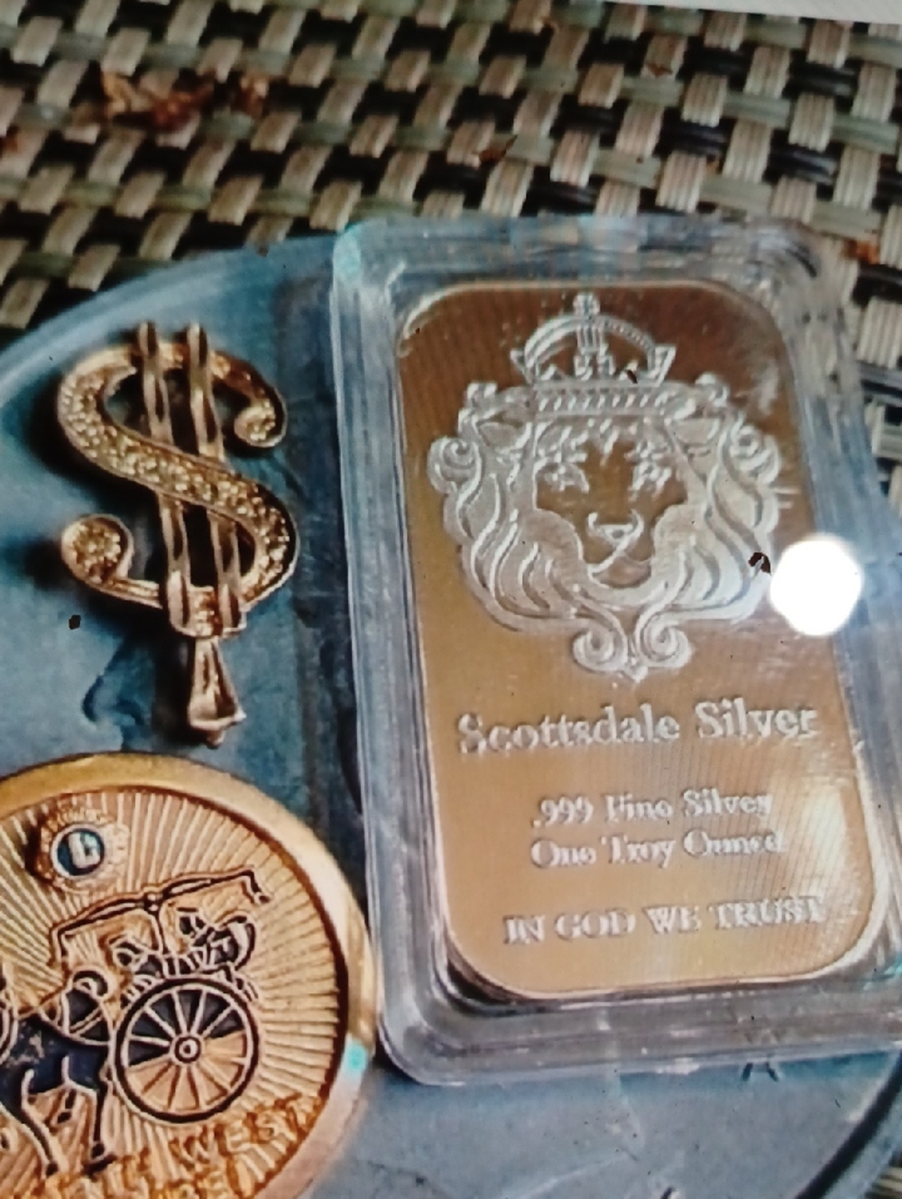 One Troy Ounce .999 Fine Silver Plate Bar - Silver Finish